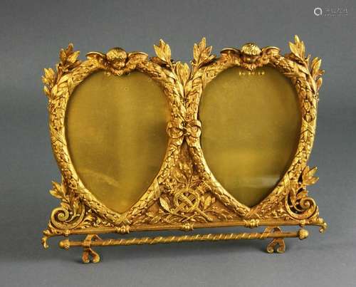 19thC French Double Heart Frame