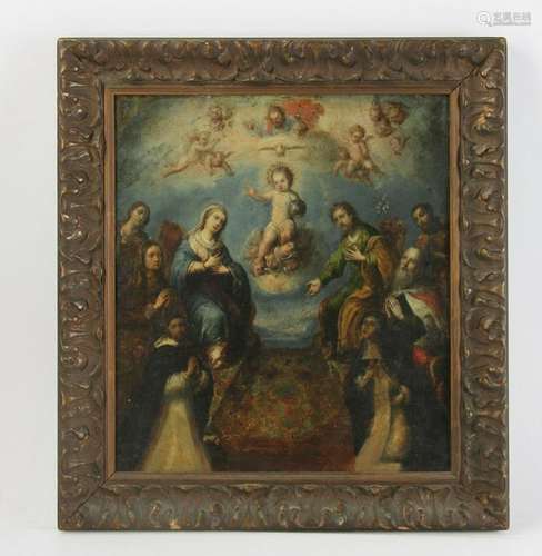 Frans Francken III, The Holy Family, Oil on Copper