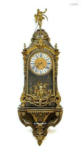 18thC Louis XIV Boulle Marquetry Time Clock