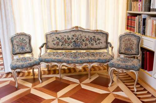 Louis XV Salon Suite Sofa and Chairs