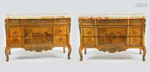 Pair of Late 19thC Louis XVI Style Chests