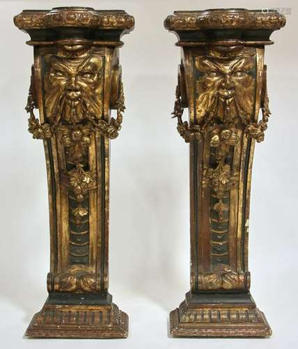 Pair of Louis XIV Giltwood Gaines d'Applique