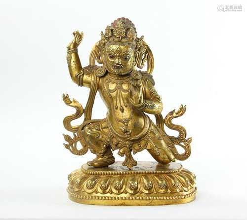 Sino Tibetan Gilt Bronze Buddha Figure