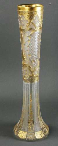 19thC French Baccarat Cut Glass Vase