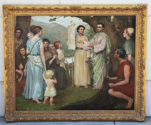 19thC English, Ceremonial View, Oil on Canvas