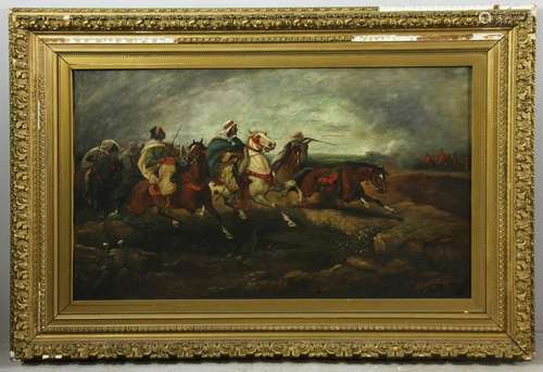 Maitland Signed, Arabs on Horseback, Oil on Canvas