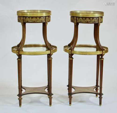 19thC French Ormolu Bronze Mounted Tables
