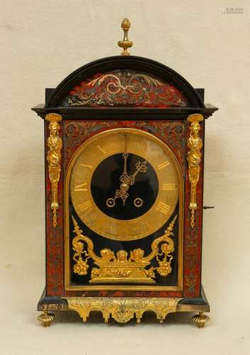 Circa 1840 Boulle Marquetry Desk Clock