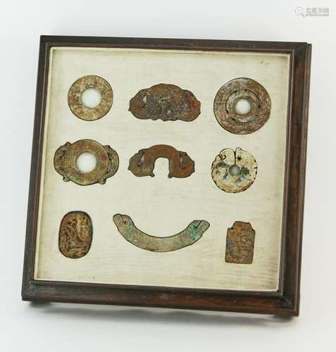 (9) Carved Han Dynasty Style Jade Pieces