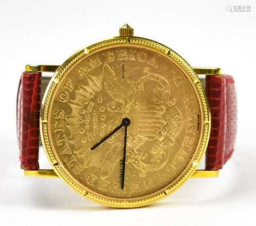 1873 US 20 Dollar Gold Coin Watch