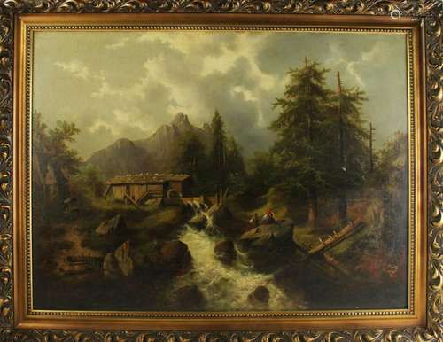 A. Lang Signed, Woodland Landscape, Oil on Canvas