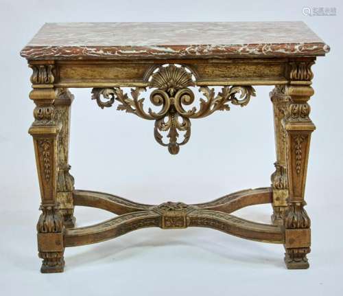 18thC Italian Carved Walnut Center Table