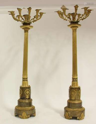Pair of Early 19thC French Empire Napoleon I Torchieres