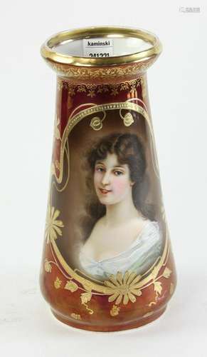 Royal Vienna Porcelain Portrait Vase