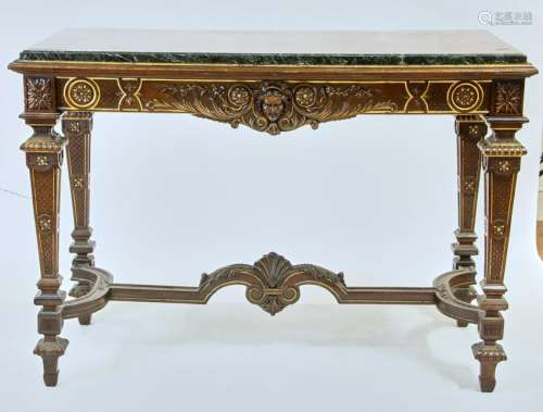 19thC French Carved Walnut Foyer Table