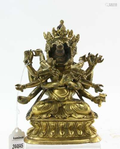 Sino Tibetan Bronze Buddha Figure