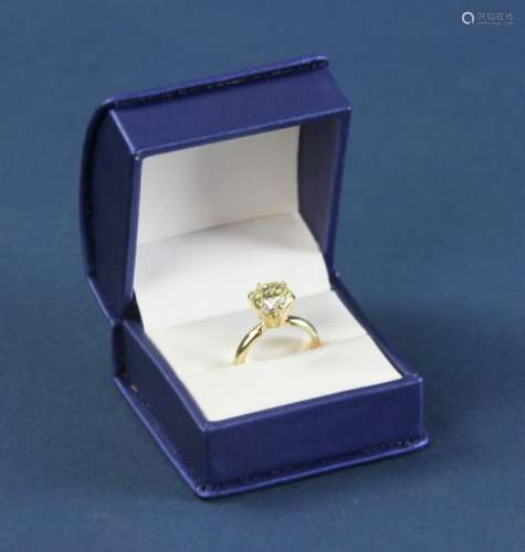 14k Yellow Gold Ring with Natural Yellow Diamond