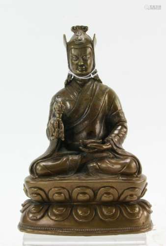 Chinese Bronze Lama Figure