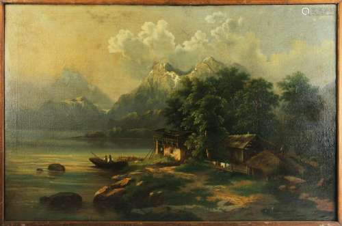 Late 19th/Early 20thC German View, Oil on Canvas