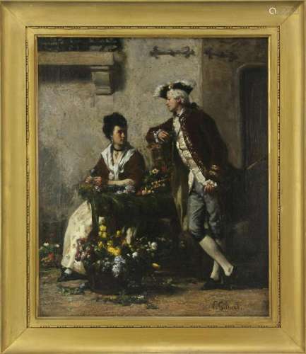 Victor Gilbert, The Courtship, Oil on Canvas