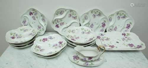 French Porcelain Asparagus Serving Set