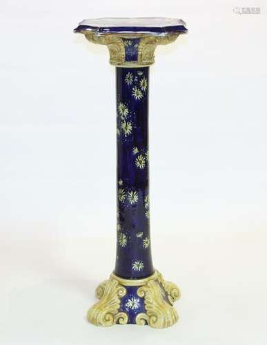 French Majolica Pedestal