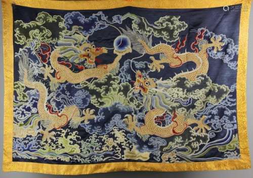 Large Chinese Silk Embroidery Panel