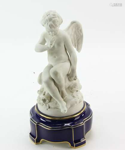 19th C Sevres Parian Porcelain Angel Figure