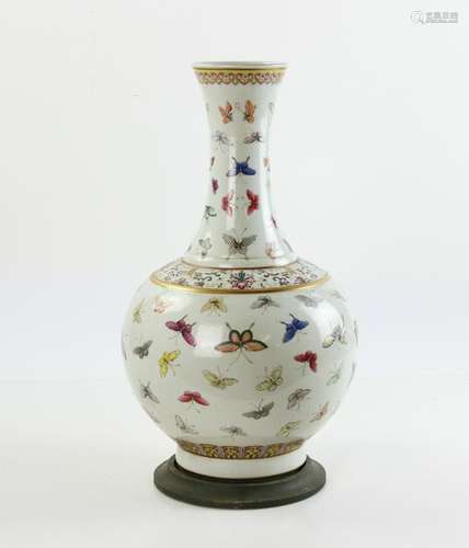 Chinese Famille Rose Bottle Vase