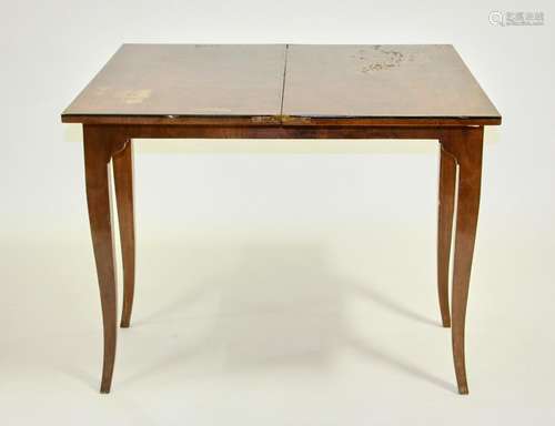 Italian Burlwood Card Table