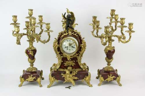 19thC French Louis XV Garniture Set