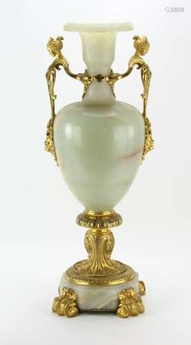 19thC French Marble Urn with Ormolu Bronze Mounts