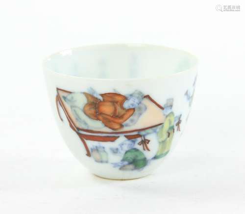 Chinese Egg Shell Glazed Porcelain Cup