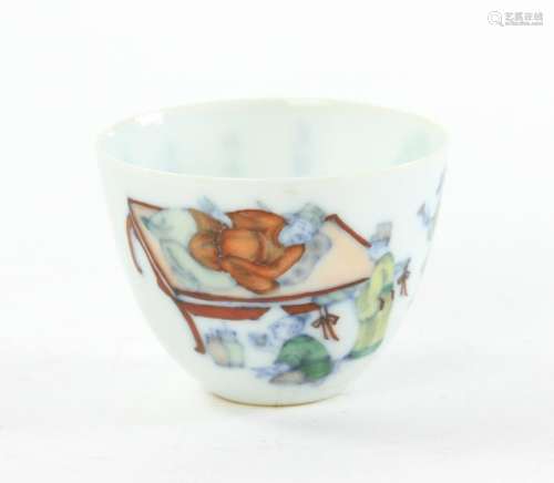 Chinese Egg Shell Glazed Porcelain Cup