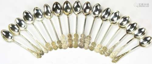 Collection of Chinese / Asian Export Silver Spoons