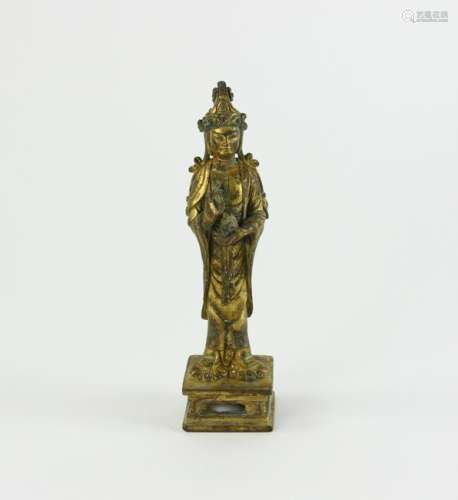 Chinese Song Style Gilt Bronze Buddha