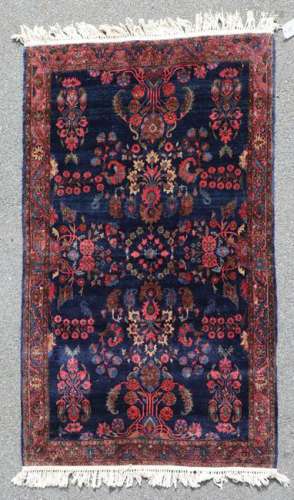 Antique Blue Persian Sarouk Rug