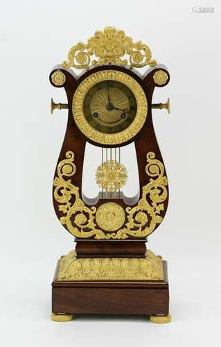 19thC French Lyre Design Clock