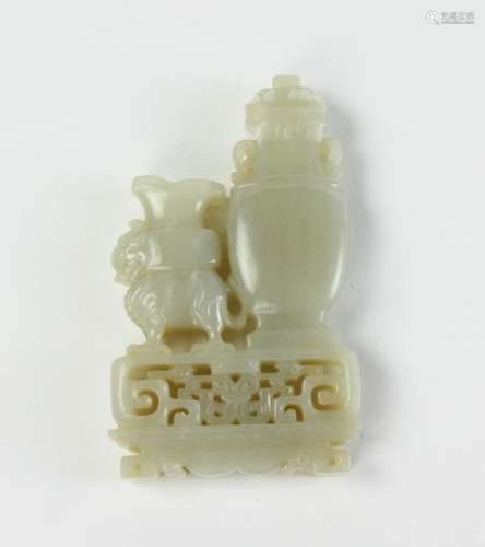 18thC Chinese Carved Jade Vase