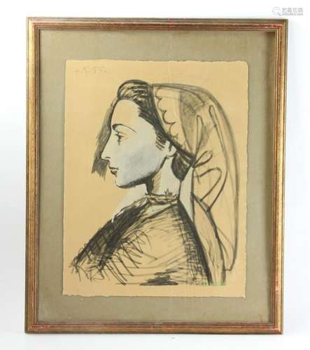 Picasso, Portrait of a Young Girl, Ink and Brush