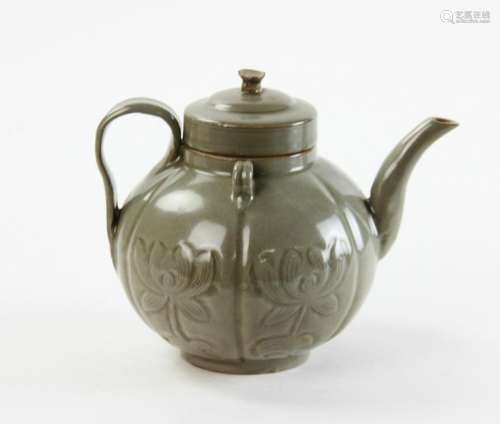 Chinese Green Glazed Teapot, Yuan Style