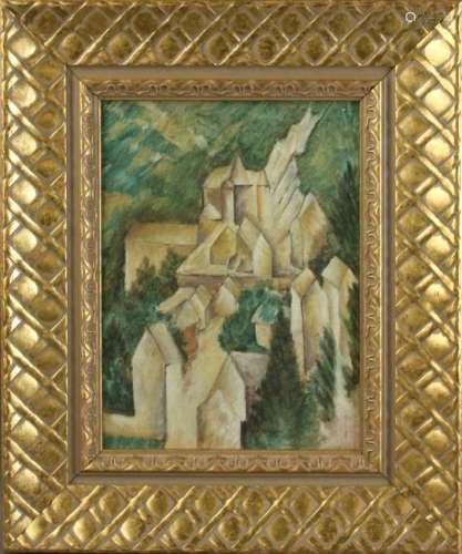 Georges Braque Attr. Castle in La Roche-Guyon, Oil on
