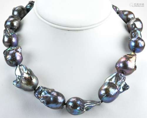 Large Cultured Tahitian Pearl Necklace