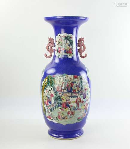 Large Chinese Famille Rose Porcelain Vase