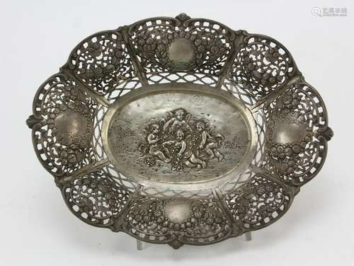 Dutch Silver Reticulated Basket