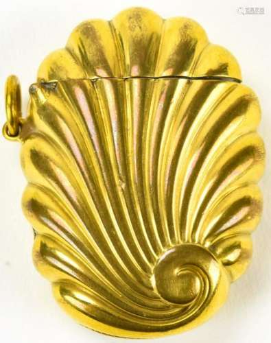 Antique Ormolu Vesta Case Necklace Pendant
