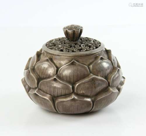 Chinese Silver Incense Burner