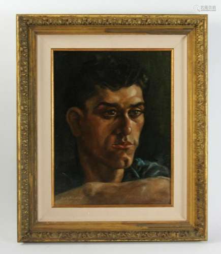 Signed Boris Grigoriev, Portrait, Oil on Canvas