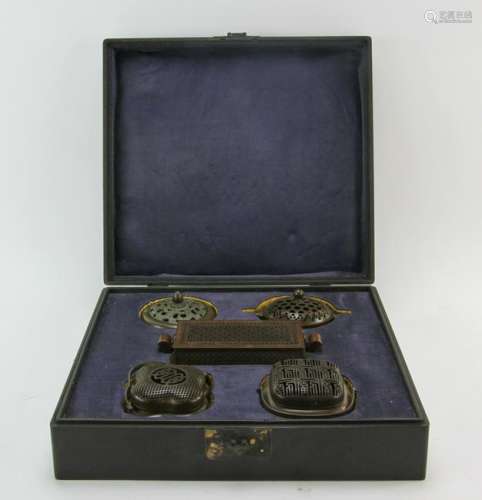 Set of Chinese Bronze Censers