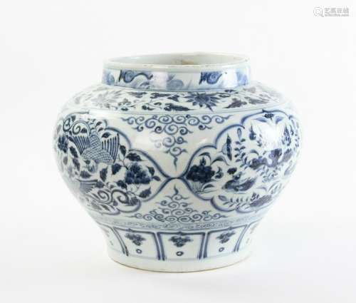 Chinese Blue and White Porcelain Jar